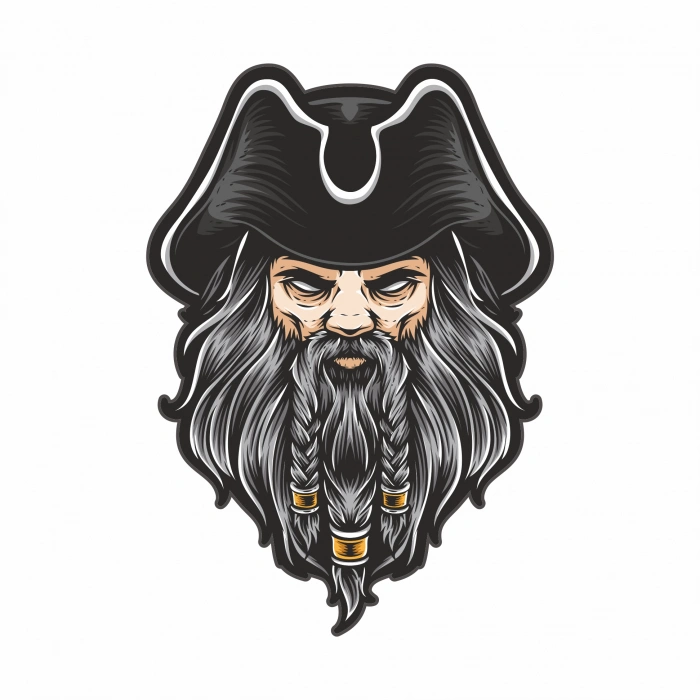 Korsan Sticker 10x10 cmRenkli Sticker