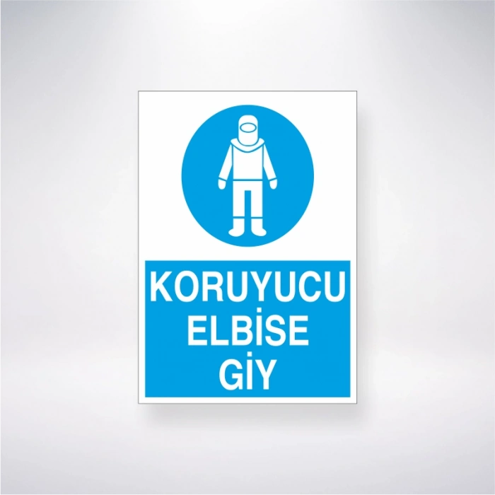 Koruyucu Elbise Giy Sticker 20X28 Cm