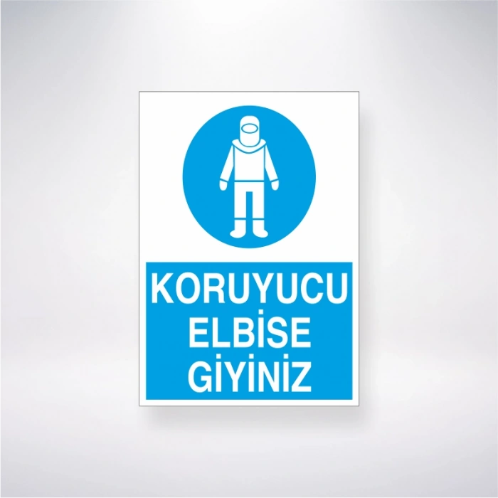 Koruyucu Elbise Giyiniz Sticker 20X28 Cm