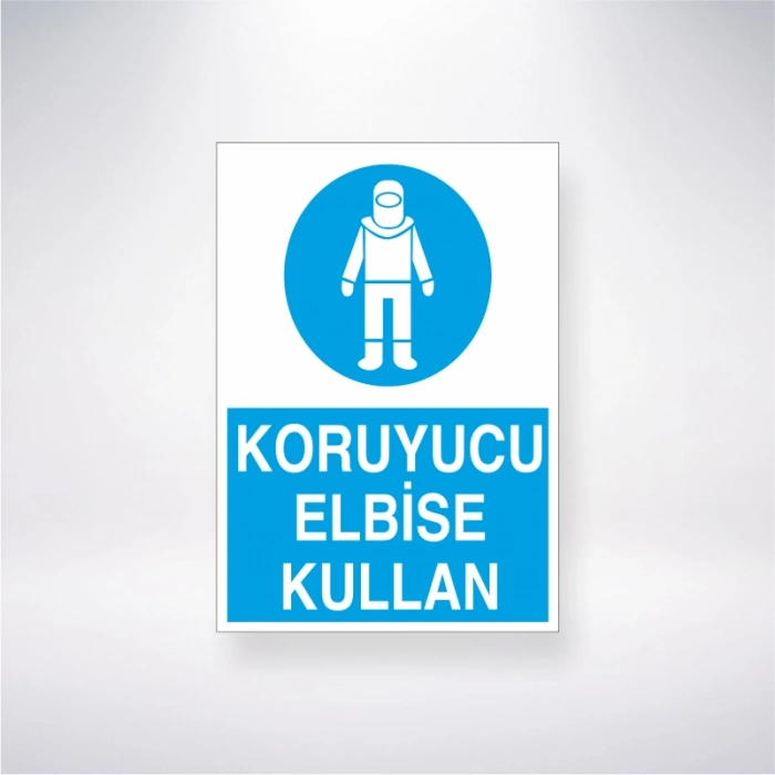 Koruyucu Elbise Kullan Sticker 20X28 Cm