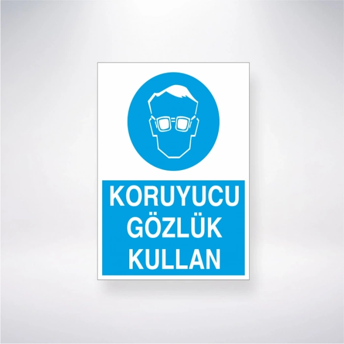 Koruyucu Gözlük Kullan Sticker 20X28 Cm