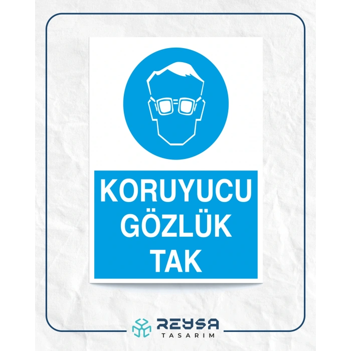 Koruyucu Gözlük Tak Sticker 20X28 Cm