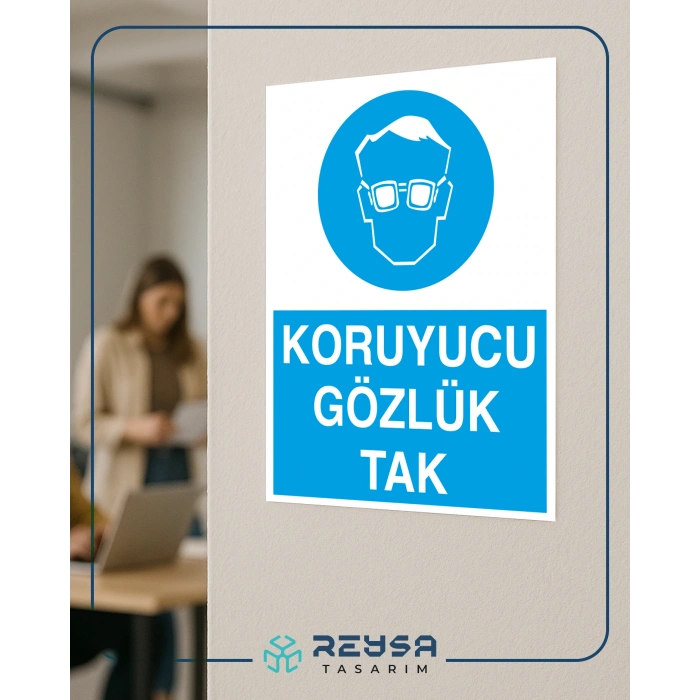 Koruyucu Gözlük Tak Sticker 20X28 Cm