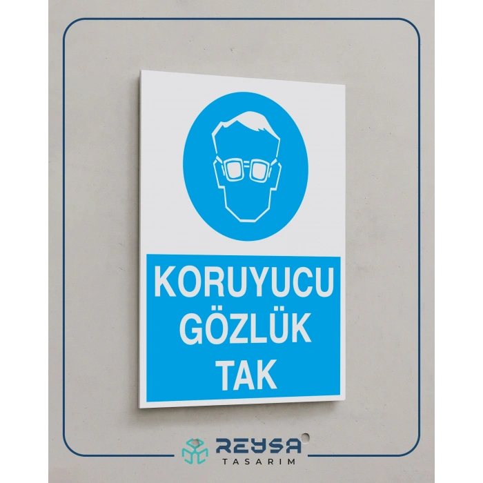 Koruyucu Gözlük Tak Sticker 20X28 Cm