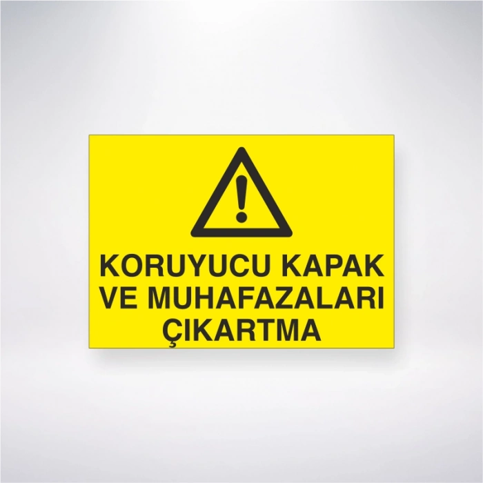 Koruyucu Kapak ve Muhafazaları Çıkartma Sticker 20X28 Cm