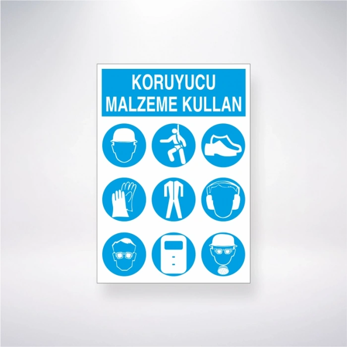 Koruyucu Malzeme Kullan 3 Sticker 20X28 Cm