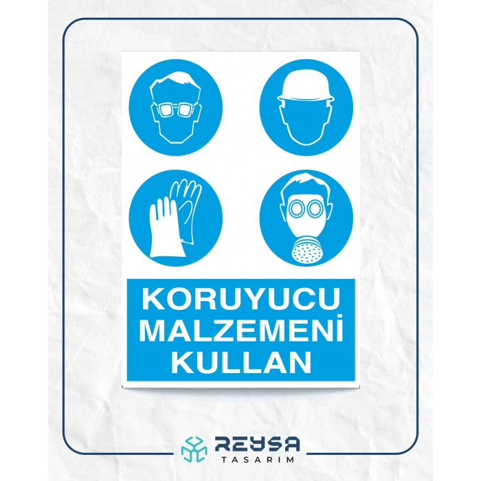 Koruyucu Malzemeni Kullan Sticker 20X28 Cm