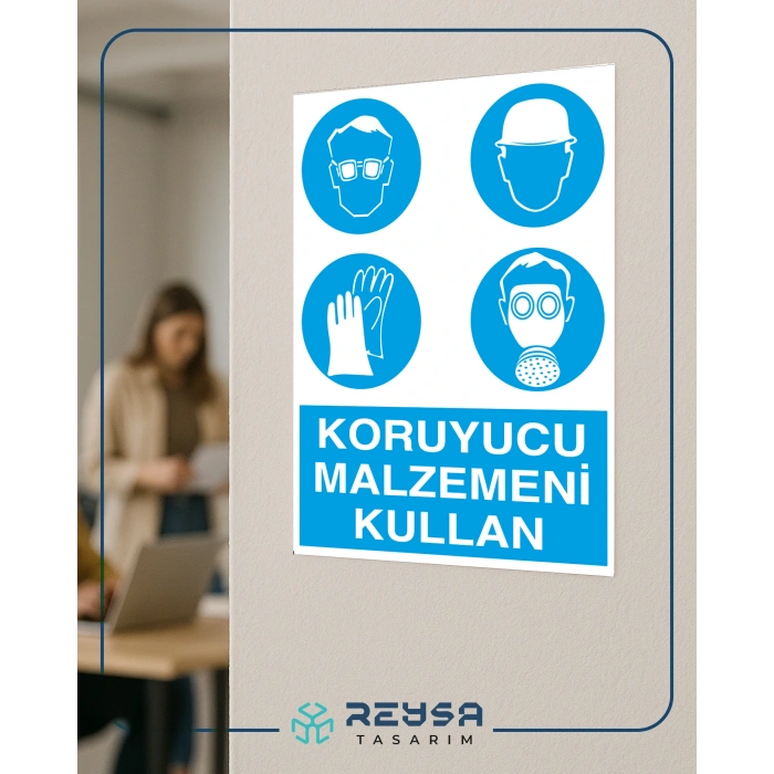 Koruyucu Malzemeni Kullan Sticker 20X28 Cm