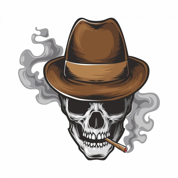 Kovboy Kurukafa Sticker 10x10 cmRenkli Sticker