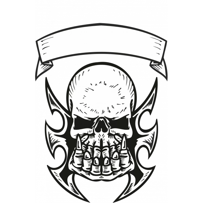 Kurukafa 29 Sticker 10x10 cmRenkli Sticker