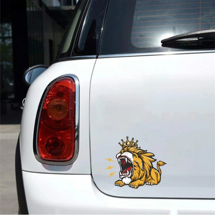 Kral Aslan Sticker 10x10 cmRenkli Sticker