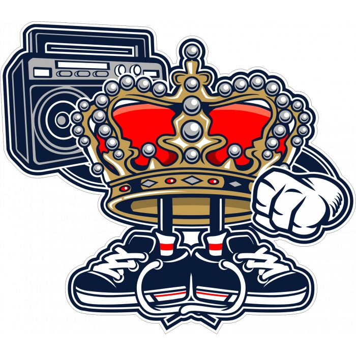 Kral Sticker 10x10 cmRenkli Sticker