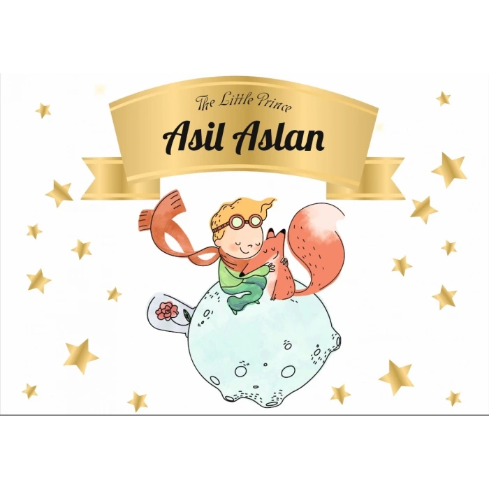 Küçük Prens Temalı Doğum Günü Afişi -2 50X70 cm