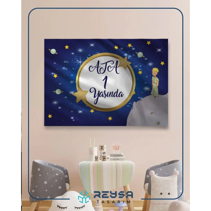 Küçük Prens Temalı Doğum Günü Afişi 35X50 cm