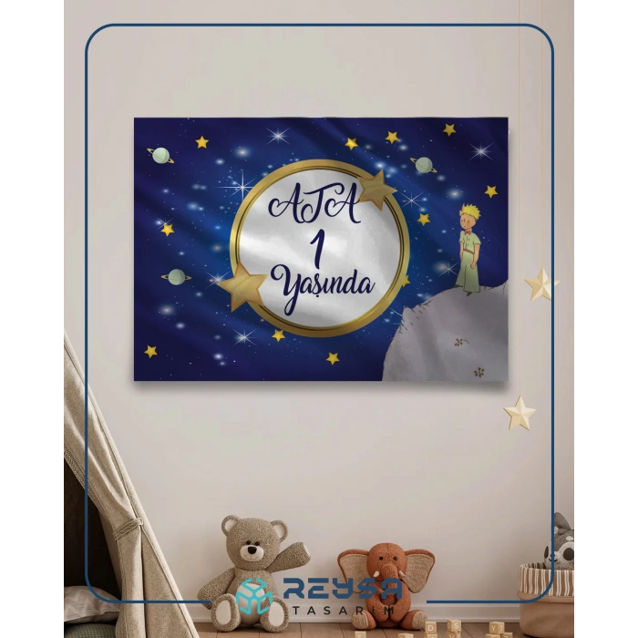 Küçük Prens Temalı Doğum Günü Afişi 35X50 cm