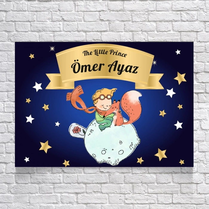 Küçük Prens Temalı Doğum Günü Afişi 50X70 cm