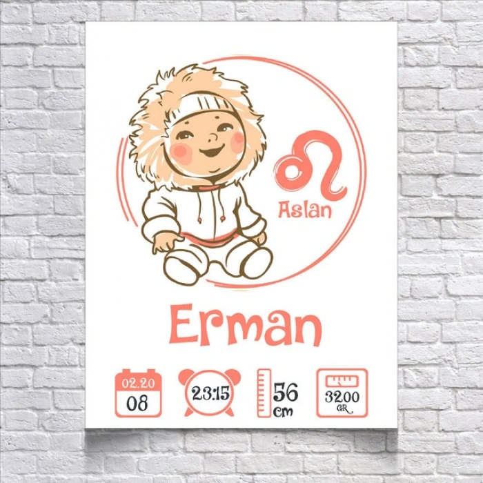 Erkek Bebek Temalı Yaş Panosu