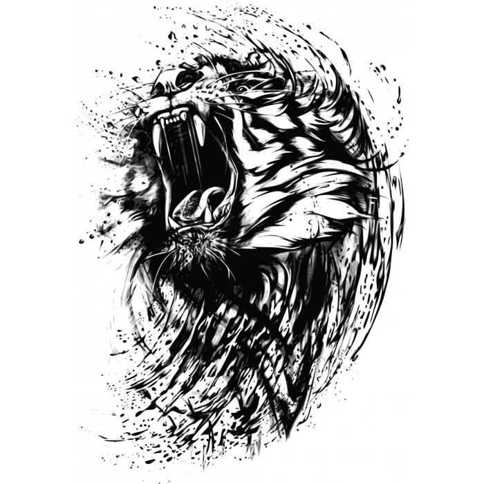 Kükreyen Aslan Sticker 10x10 cmRenkli Sticker