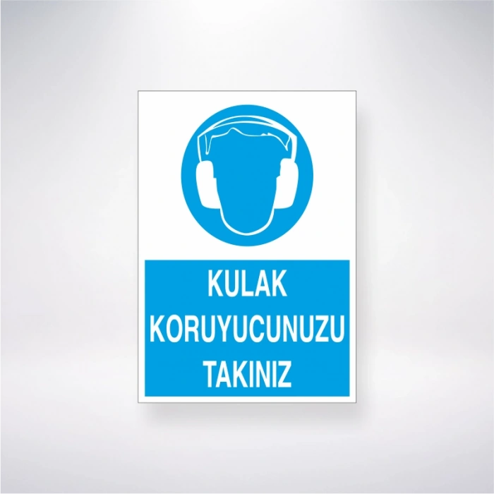 Kulak Koruyucunuzu Takınız Sticker 20X28 Cm