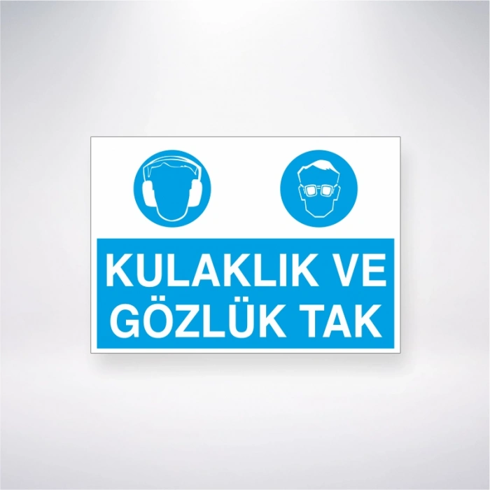 Kulaklık ve Gözlük Tak Sticker 20X28 Cm