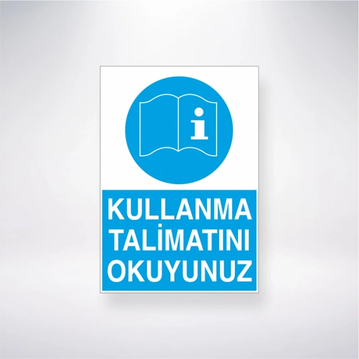 Kullanma Talimatını Okuyunuz Sticker 20X28 Cm