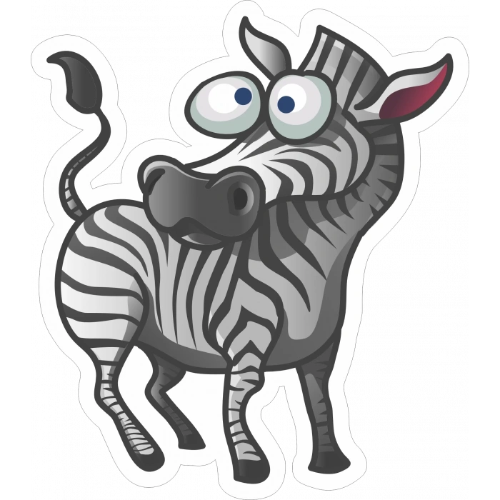 Zebra Sticker 10x10 cmRenkli Sticker