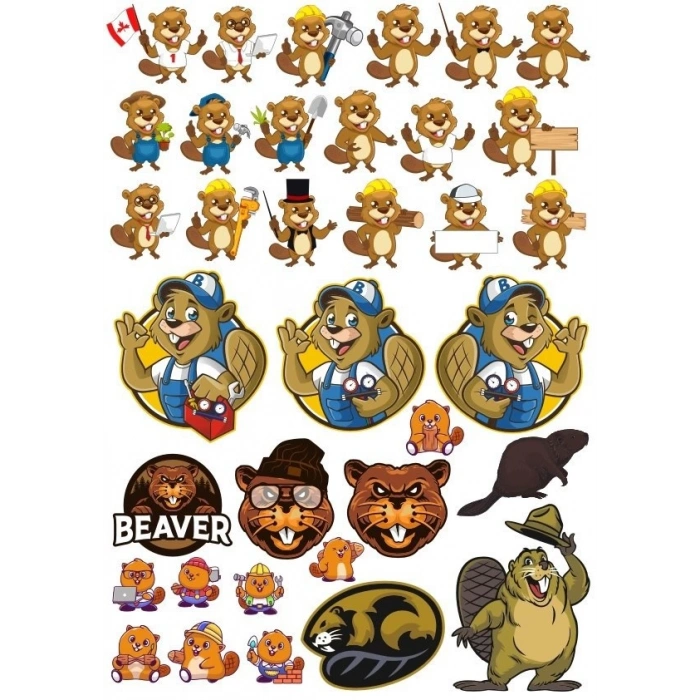 Kunduz Sticker Set-1 32 Parça Telefon, Tablet, Defter, Laptop Sticker