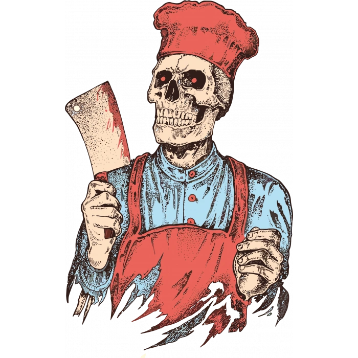 Aşçı iskele sitcker 10x10 cmRenkli Sticker