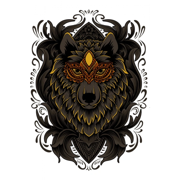 Kurt Sticker 10x10 cmRenkli Sticker