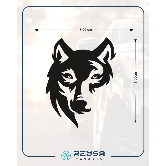 Kurt Sticker 17x17 Cm Siyah