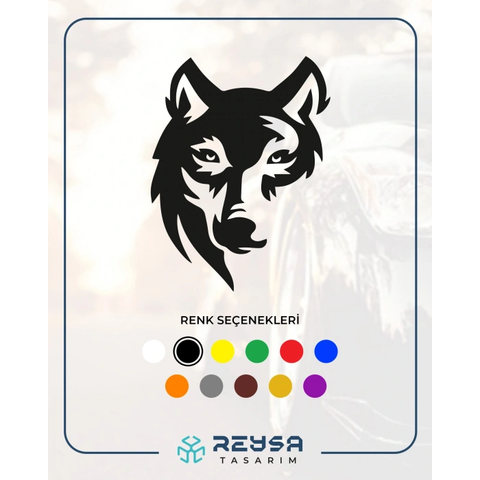 Kurt Sticker 17x17 Cm Siyah