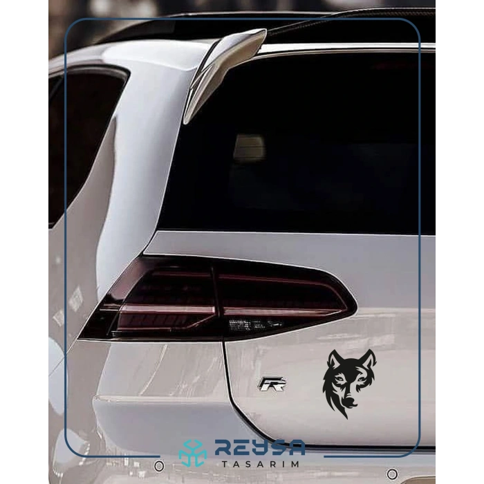 Kurt Sticker 17x17 Cm Siyah