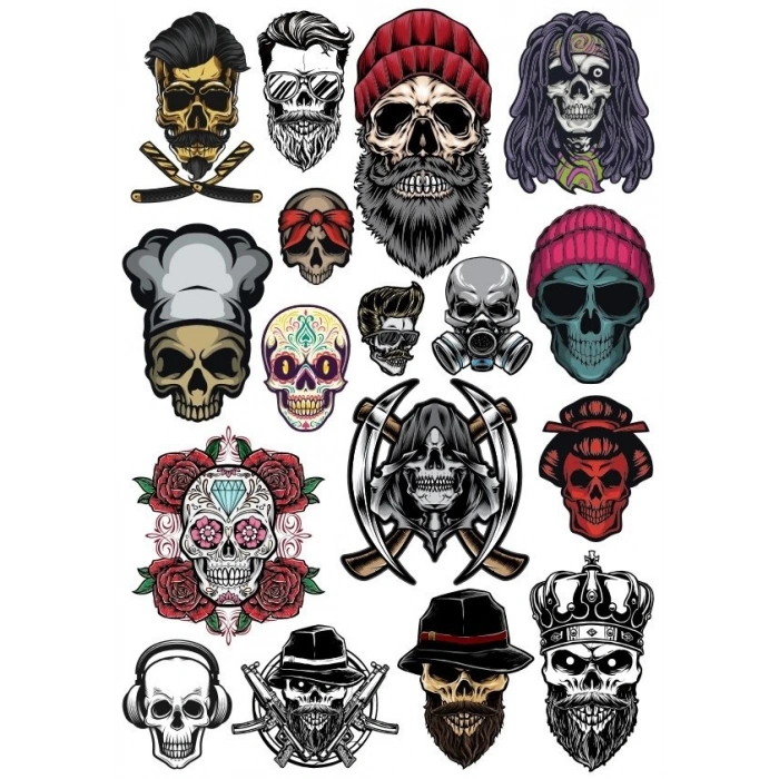 Kuru Kafa İsklet Sticker Set-11 21 Parça Telefon, Tablet, Defter, Laptop Sticker