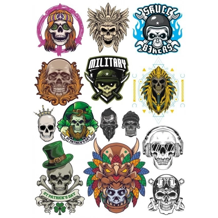 Kuru Kafa Sticker Set-3 12 Parça Telefon, Tablet, Defter, Laptop Sticker