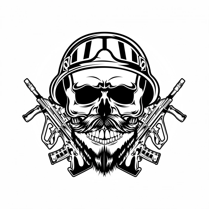 Kurukafa 11 Sticker 10x10 cmRenkli Sticker