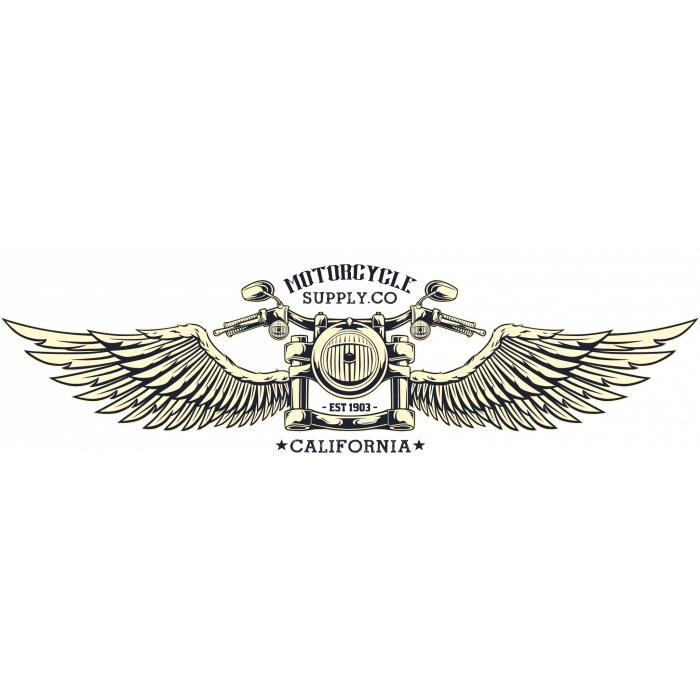 Kanatlı Motor Parçaları 2 Sticker 10x10 cmRenkli Sticker