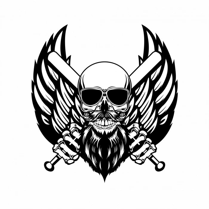 Kurukafa 2 Sticker 10x10 cmRenkli Sticker