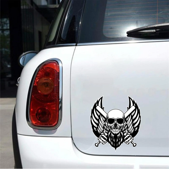 Kurukafa 2 Sticker 10x10 cmRenkli Sticker