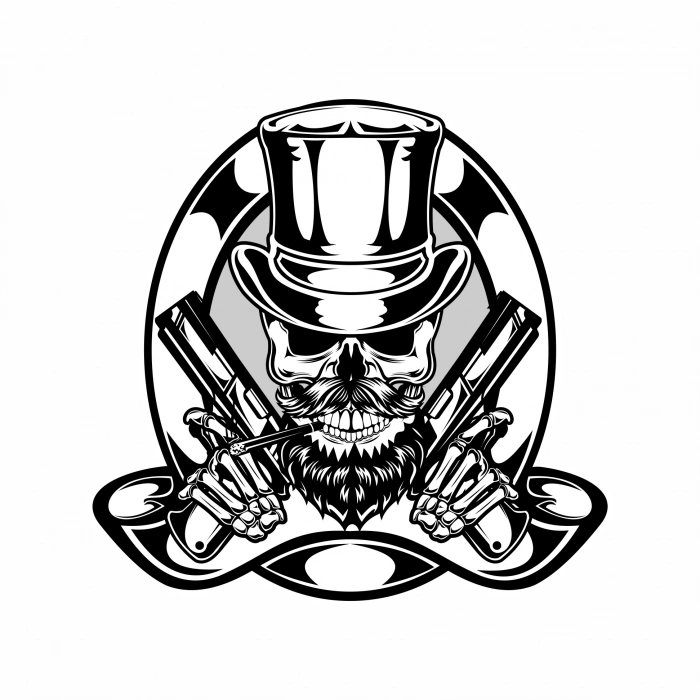 Kurukafa 4 Sticker 10x10 cmRenkli Sticker