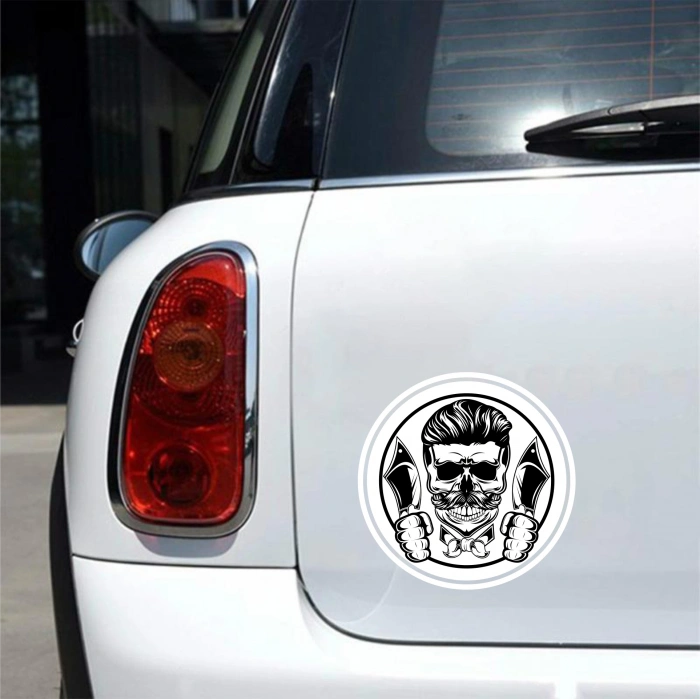 Kurukafa 6 Sticker 10x10 cmRenkli Sticker