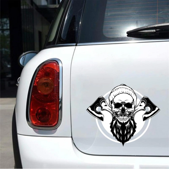 Kurukafa 7 Sticker 10x10 cmRenkli Sticker