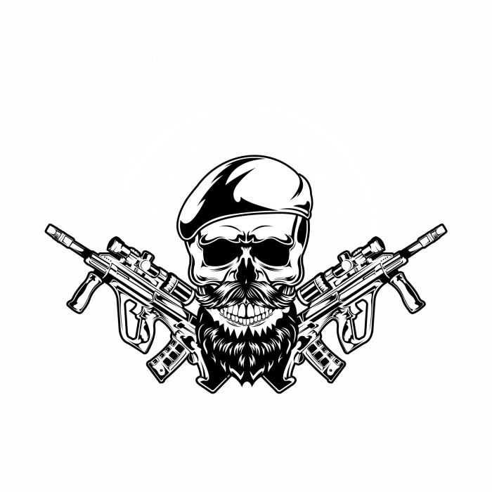 Kurukafa 8 Sticker 10x10 cmRenkli Sticker