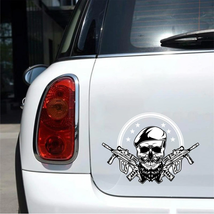 Kurukafa 8 Sticker 10x10 cmRenkli Sticker