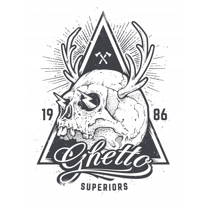 Ghetto Sticker 10x10 cmRenkli Sticker