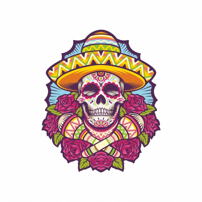 Kurukafa Sticker 4 10x10 cmRenkli Sticker