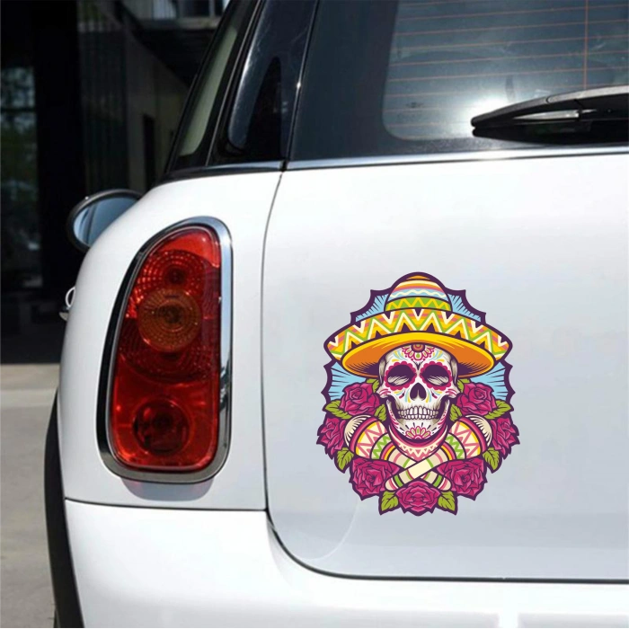 Kurukafa Sticker 4 10x10 cmRenkli Sticker