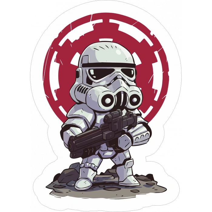 Uzaylı Sticker 10x10 cmRenkli Sticker