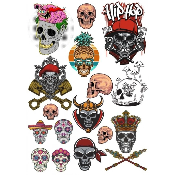 Kurukafa Sticker Set-1 13 Parça Telefon, Tablet, Defter, Laptop Sticker