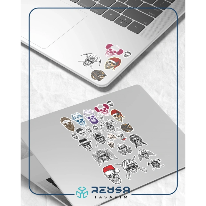 Kurukafa Sticker Set 11 20 Parça Telefon, Tablet, Defter, Laptop Sticker