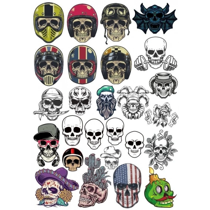 Kurukafa Sticker Set 14 20 Parça Telefon, Tablet, Defter, Laptop Sticker